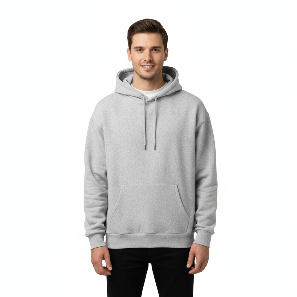 Men's Hoodie with Soft Fleece and Casual Style