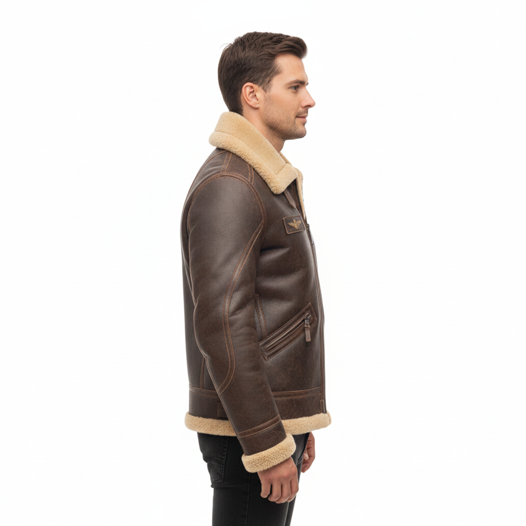 Men's Aviator Jacket with Modern Design and Timeless Style