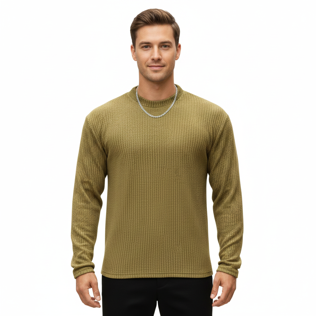 Men's Casual Sweater with Soft Knit Construction