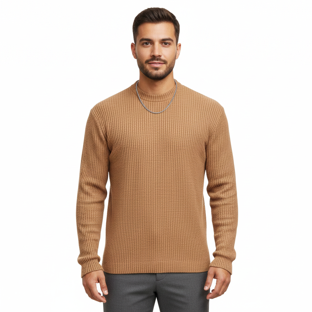 Men's Casual Sweater with Soft Knit Construction