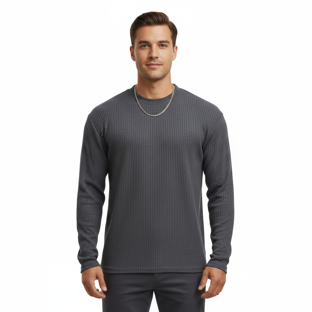 Men's Casual Sweater with Soft Knit Construction