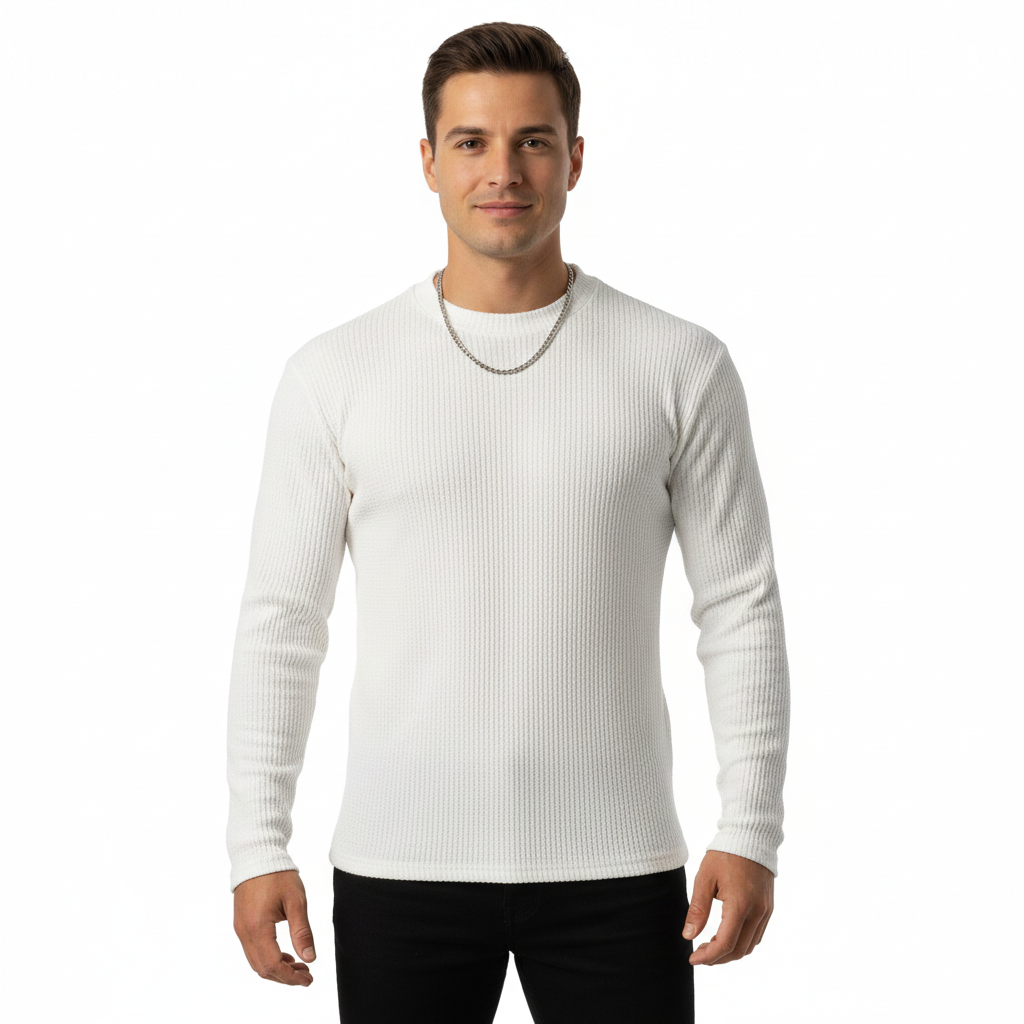 Men's Casual Sweater with Soft Knit Construction