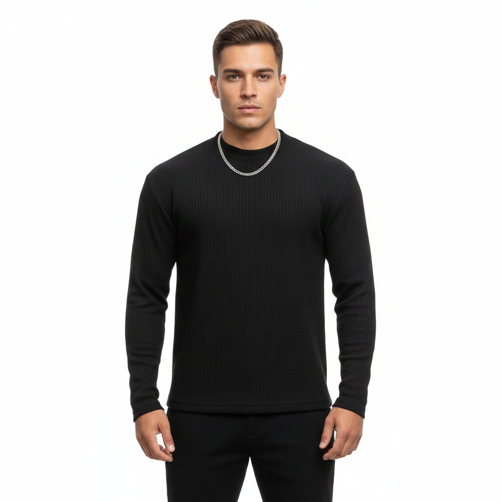 Men's Casual Sweater with Soft Knit Construction