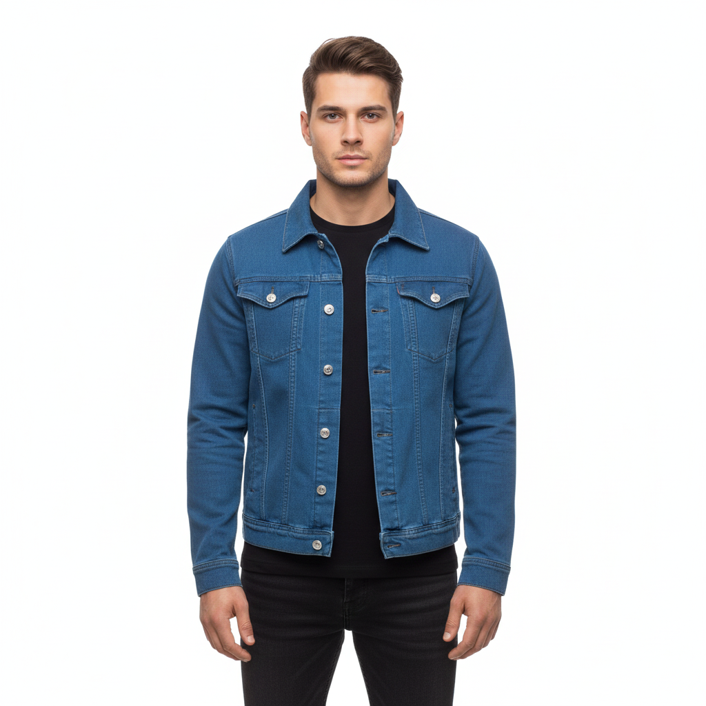 Men's Denim Jacket with Modern Casual Style