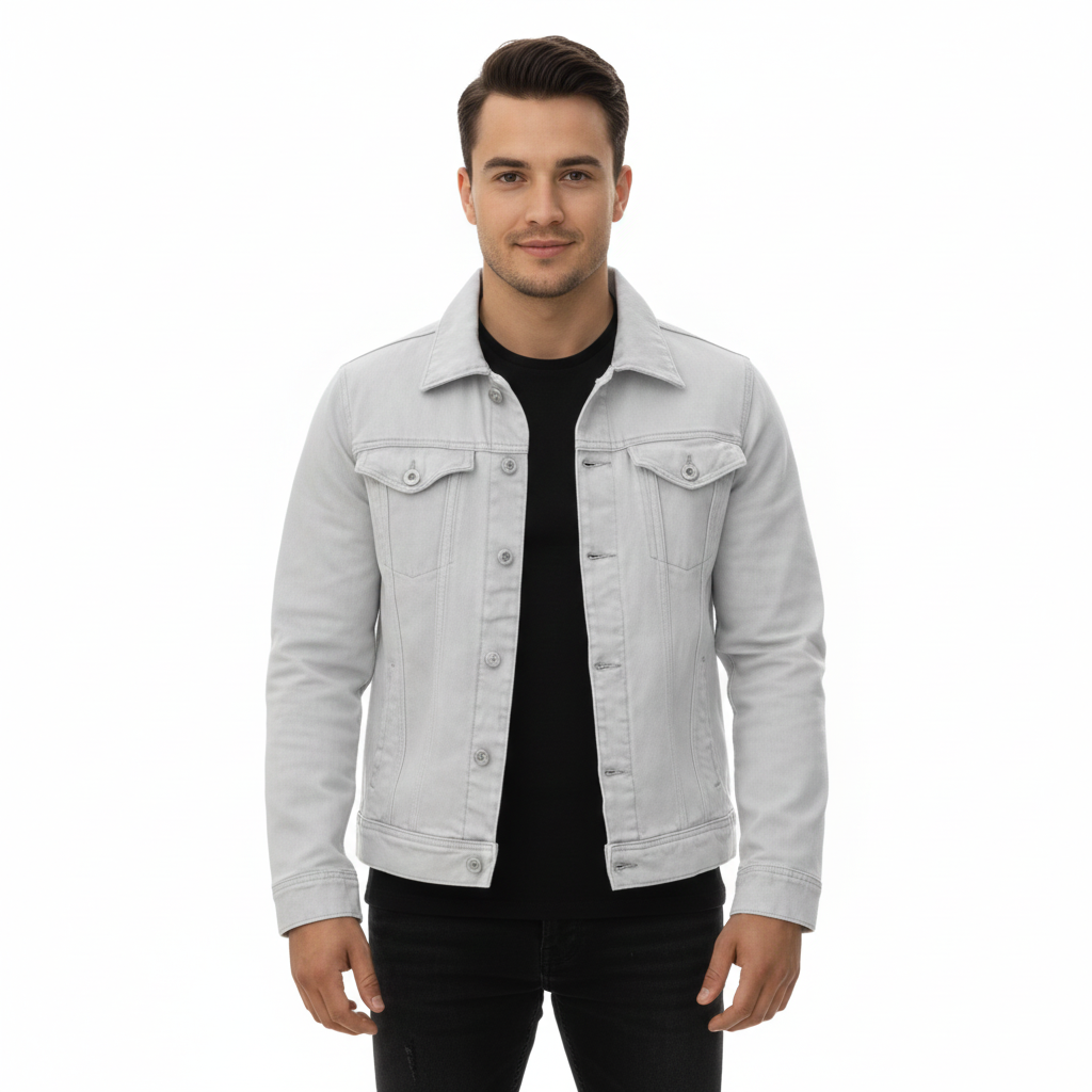Men's Denim Jacket with Modern Casual Style