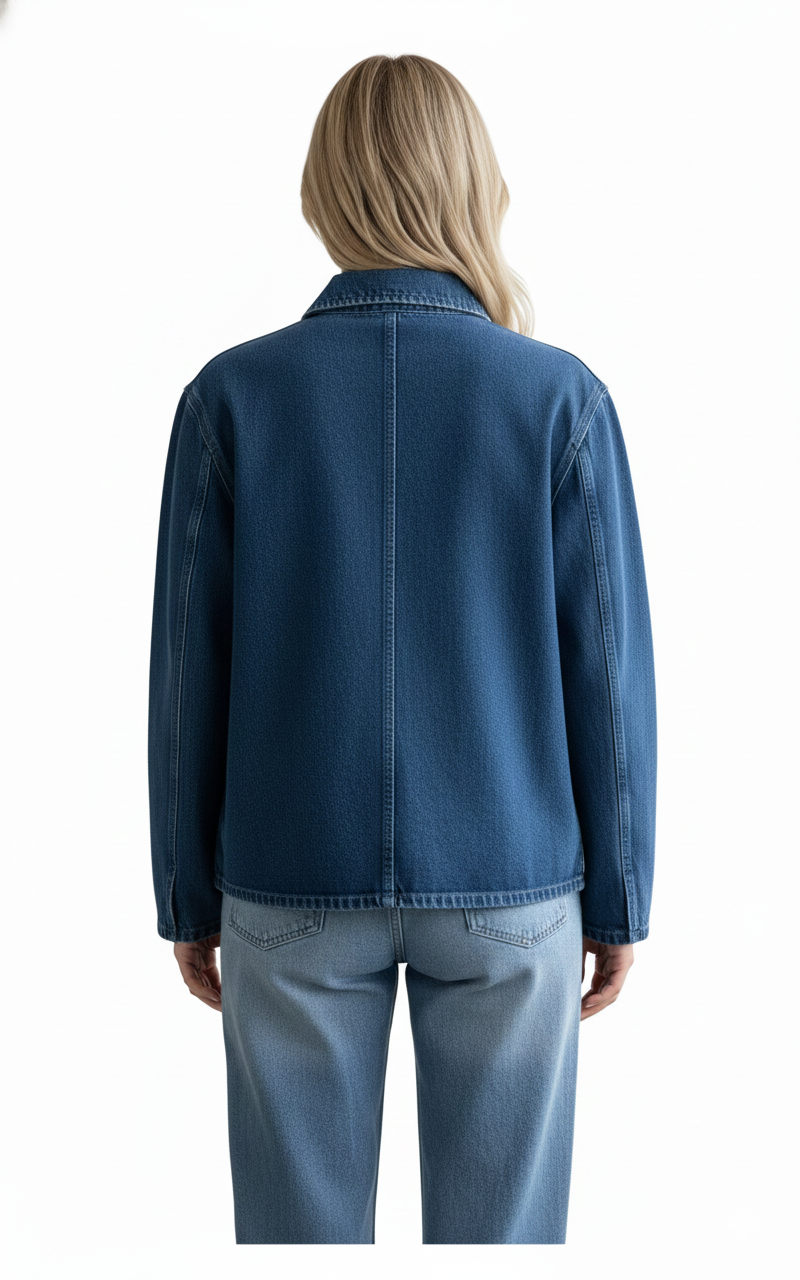 Women's Denim Jacket with Tie-Up Design